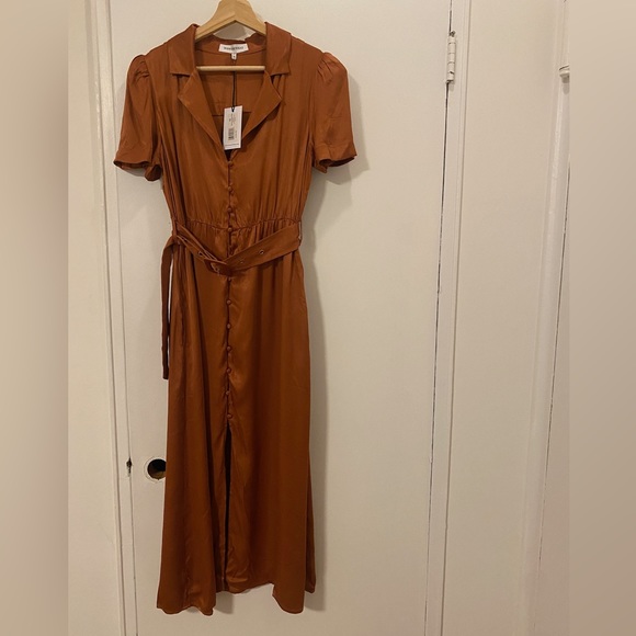 WeWoreWhat Satin Midi Dress, Size XS 50s Style - Picture 3 of 5